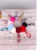 Assorted Fur Ball Keychain 10 pcs Multi-Pack with Display (DSP020-QT) (10 Pcs)